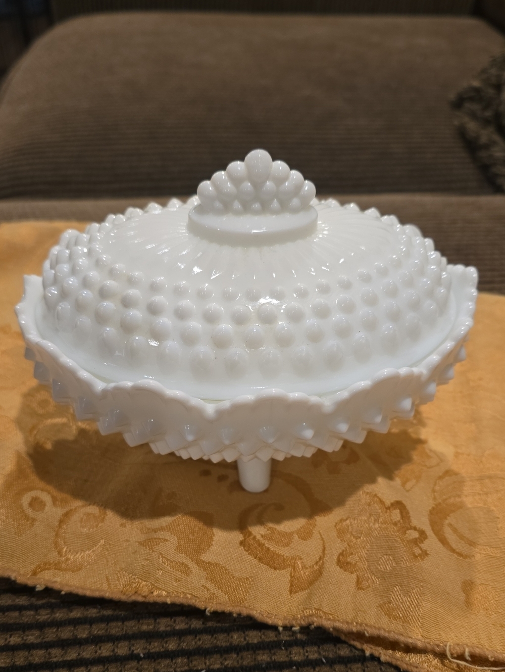 Fenton.Milk Glass Candy Dish